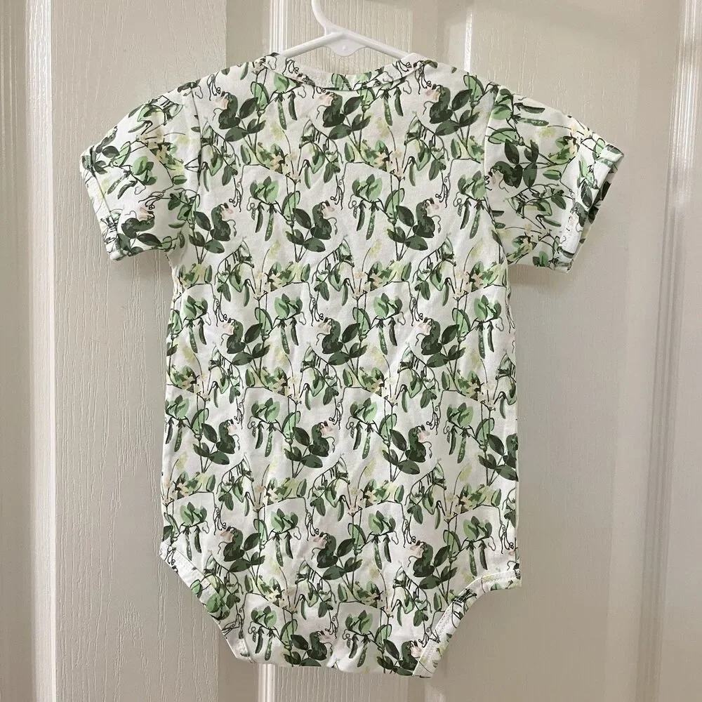Kate Quinn Short Sleeve Lap Neck Bodysuit Sweet Pea Floral Size 18-24 Months NWT